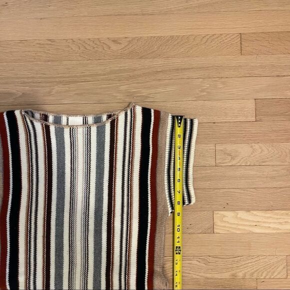 Vintage Striped Knit Shirt with Side Split Hem - Picture 9 of 14